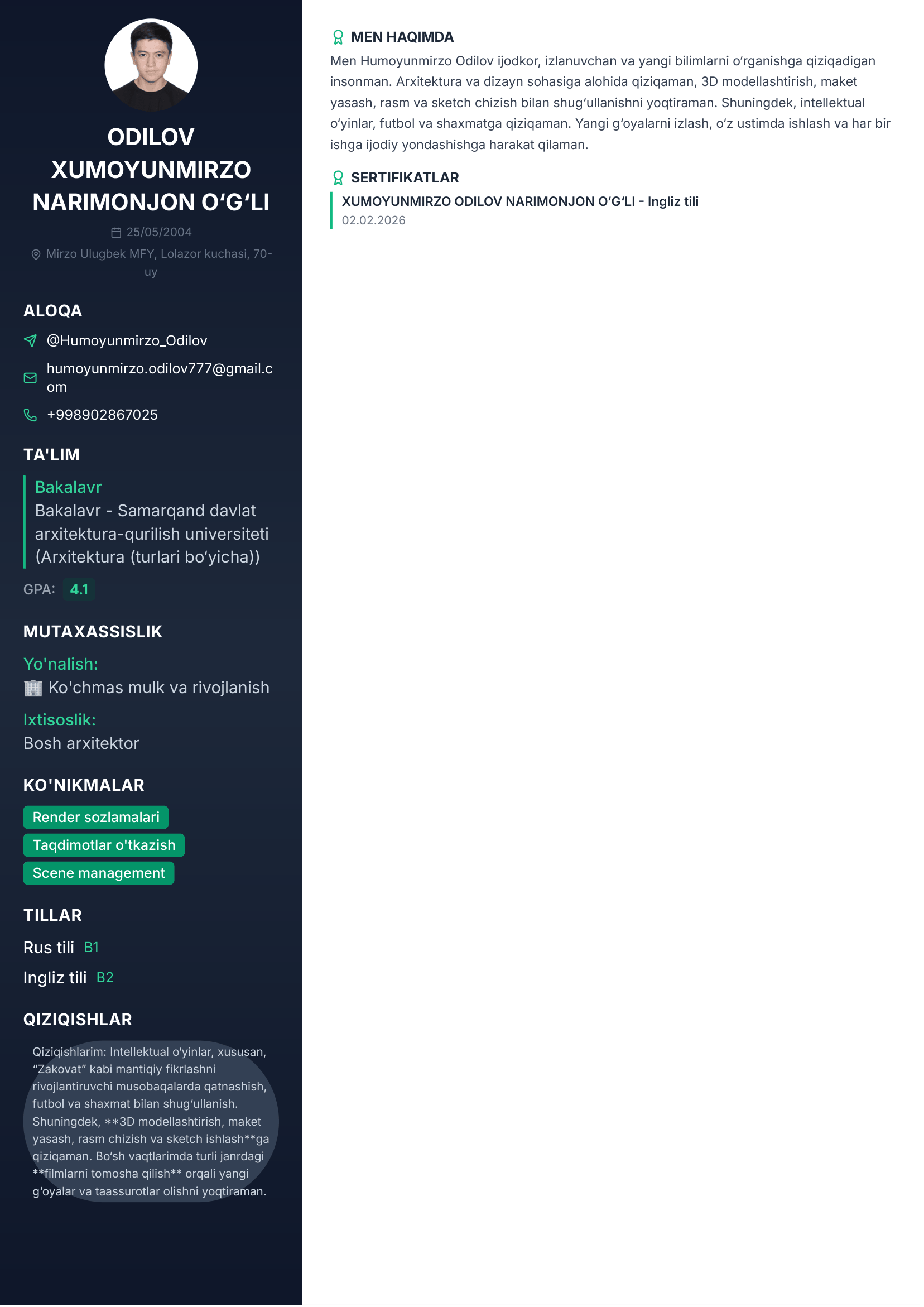 Curriculum Vitae